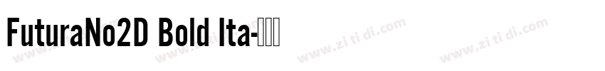 FuturaNo2D Bold Ita字体转换